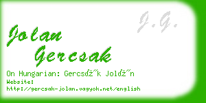 jolan gercsak business card